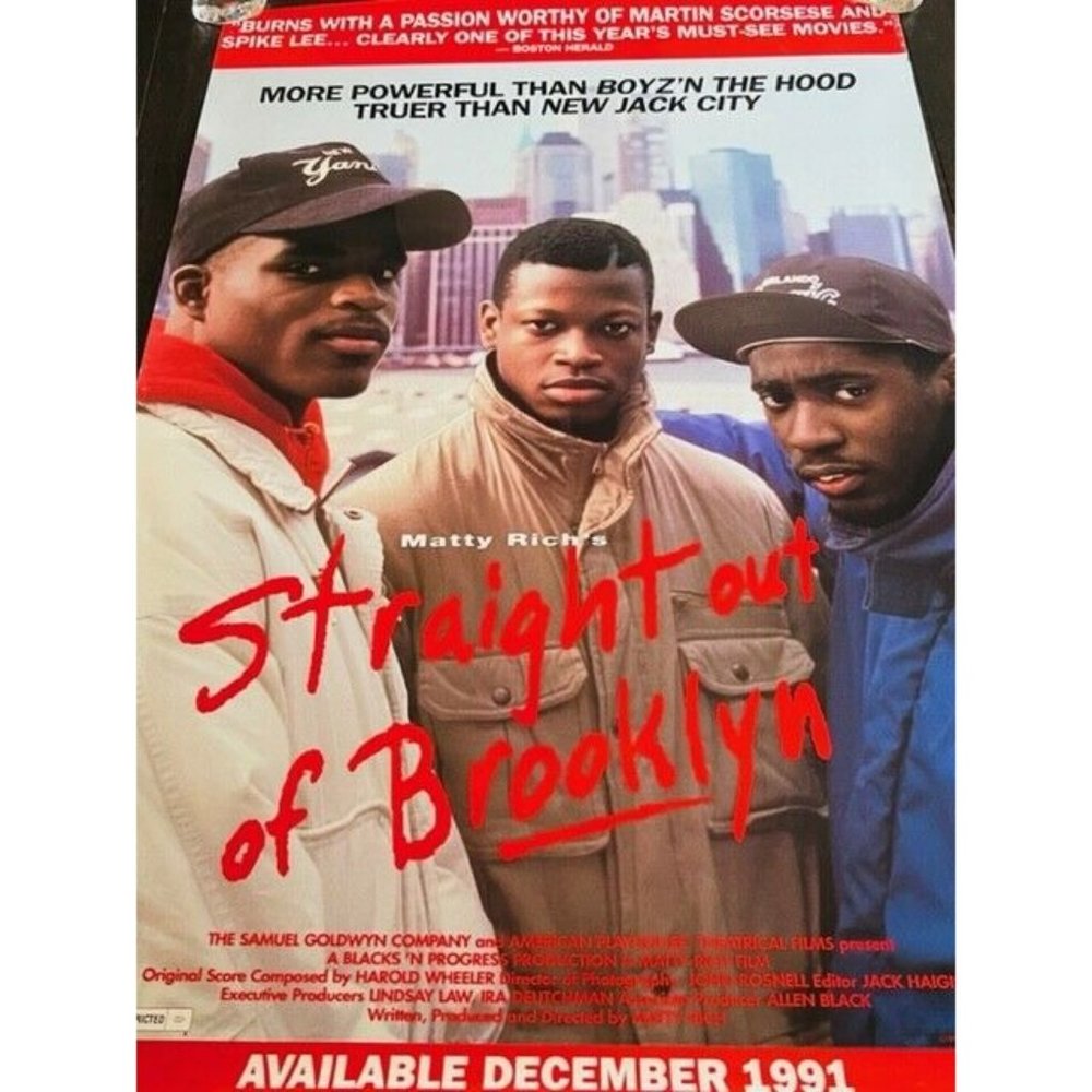 Movie Theater Cinema Poster Lobby Card 1991 Straight Out Of Brooklyn Gangster